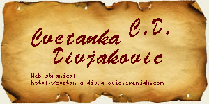 Cvetanka Divjaković vizit kartica